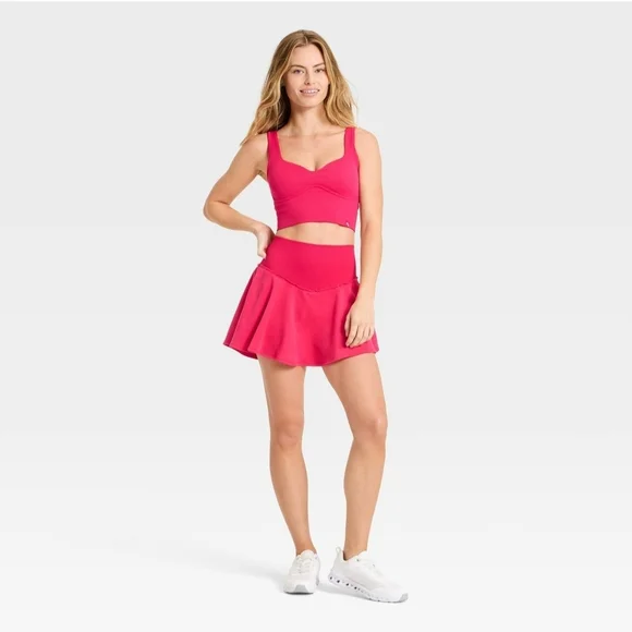 JoyLab Women's Seamless Sweetheart Support Tank Top - Red XS - Picture 3 of 3